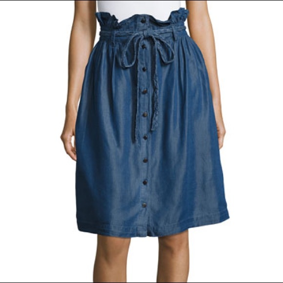 Neiman Marcus Dresses & Skirts - Neiman Marcus Paper Bag Button Front Skirt